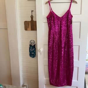 Pink Vixen by Micheline Pitt Sequin dress L